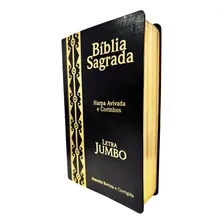 Bíblia Sagrada Letra Jumbo Harpa Avivada - Corinhos Preta Foto mini 3