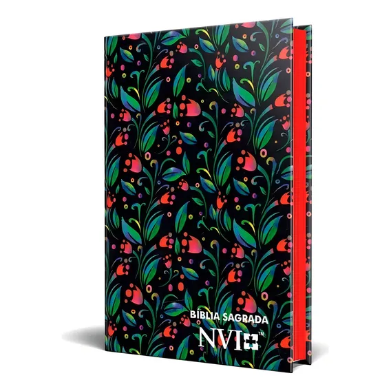 Bíblia Sagrada Nvi Feminina Capa Preta Flores Foto 1