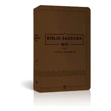 Bíblia Sagrada Nvi Letra Gigante - Luxo - Marrom Foto  mini 1