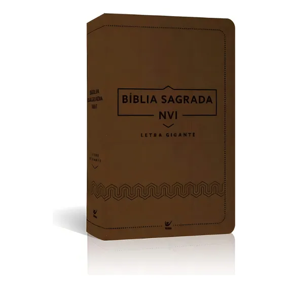 Bíblia Sagrada Nvi Letra Gigante - Luxo - Marrom Foto 1