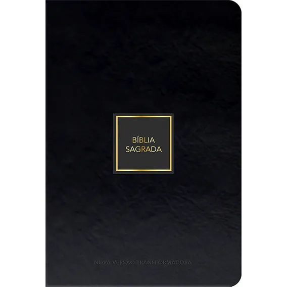 Bíblia Sagrada Nvt - Luxo -preta E Dourado Foto 1