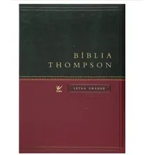 Bíblia Thompson C/ Índice | Aec | Letra Grande | Verde/vinho Foto mini 1
