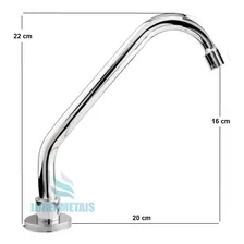 Bica Hospitalar Metal Cromado Fixa De Mesa Cor Prateado Foto mini 1