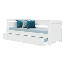 Bicama Babá Sofá Solteiro Bibox Branco Com Colchões Foto mini 1