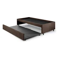 Bicama Box Para Dois Colchões Viúvo 120x203 Suede Marrom Foto  mini 1