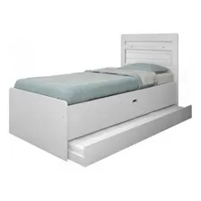 Bicama com baú solteiro reforçada cama auxiliar cor branco Framar Móveis Foto mini 1