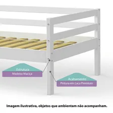 Bicama Infantil Prime Com Telhadinho Ii E Grade De Proteção Cor Branco Foto mini 2
