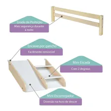 Bicama Infantil Prime E Kit Escadinha Com Escorrega Casatema Cor Palha Foto mini 4