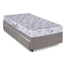Bicama Solteiro Com Cama Auxiliar Herval St. Louis, Espuma Cor Bege Cama Box Foto mini  2