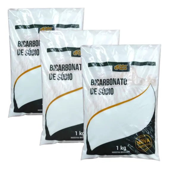 Bicarbonato De Sódio 3kg- Sabor Verde- Extra Fino Foto 1