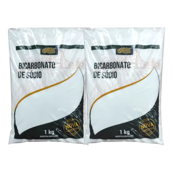 Bicarbonato De S贸dio - Sabor Verde - 2 Pacotes De 1 Kg Foto 1