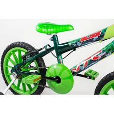 Bicicleta Aro 16 Infantil Verde Foto mini  3