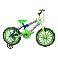 Bicicleta Aro 16 Infantil Verde Foto  mini 1