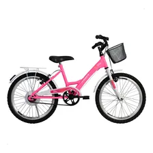 Bicicleta Aro 20 Bliss 6 7 8 9 Anos Sem Macha C/ Cestão Cor Rosa Foto mini 1
