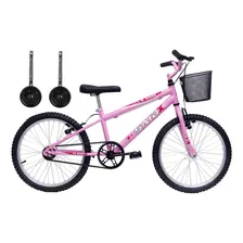 Bicicleta Aro 20 Mono Meninas Rosa Com Rodinhas Foto mini 1