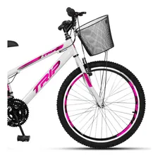 Bicicleta Aro 24 Freio V-brake Mtb 21v Alumínio Juvenil Cor Bicicleta aro 24 Branco Foto mini  3