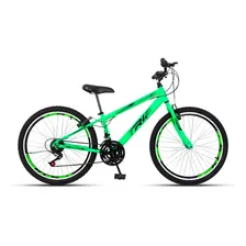 Bicicleta Aro 24 Freio V-brake Mtb 21v Alumínio Juvenil Cor Bicicleta aro 24 Verde Foto  mini 1