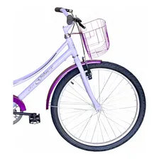 Bicicleta Aro 24 Passeio Infantil Bike Gilmex Lilás C/ Roxo Foto mini 2