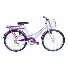 Bicicleta Aro 24 Passeio Infantil Bike Gilmex Lilás C/ Roxo Foto mini 1