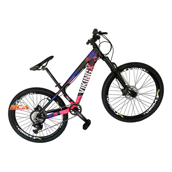 Bicicleta Aro 26 8v Cambio Shimano Essa K7 Freio Hidráulico Cor Preto/rosa Foto 1