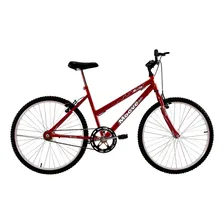 Bicicleta Aro 26 Feminina Adulto Sem Marcha Vermelha Cor Vermelho Foto mini 1