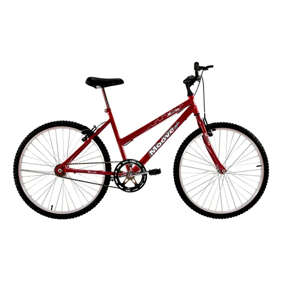 Bicicleta Aro 26 Feminina Adulto Sem Marcha Vermelha Cor Vermelho Foto 1