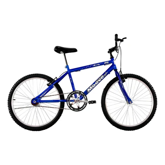 Bicicleta Aro 26 Masculina Adulto Sem Marcha Azul Foto 1