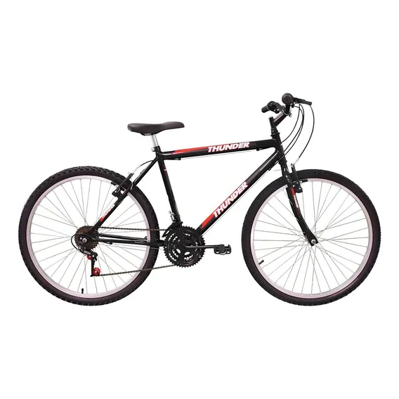 Bicicleta Aro 26 Thunder 18v. Preta Foto 1
