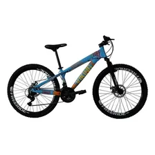 Bicicleta Aro 26 Vikingx Mtb Tuff25 Cor Azul Laranja Foto  mini 1