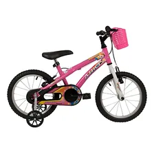 Bicicleta Athor Baby Aro 16 Com Rodinhas E Cestinha Rosa Foto mini 1