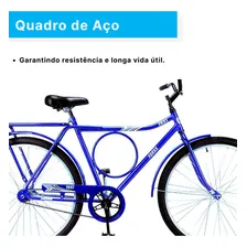 Bicicleta Barra Forte Circular Freio De Pé Falcon Azul Mcz18 Foto mini 3