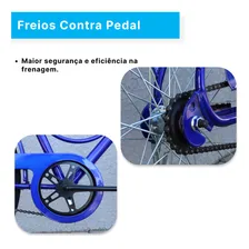Bicicleta Barra Forte Circular Freio De Pé Falcon Azul Mcz18 Foto mini 4