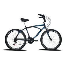 Bicicleta Beach Caiçara Cor Preto/Azul Foto mini 1