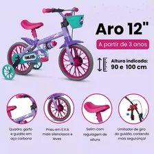Bicicleta Bike Infantil Aro 12 Cecizinha Caloi Nathor Foto mini 3