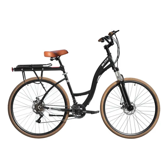 Bicicleta Blitz Comodo Aro29 Urbana 21v + Bagageiro Cor Preto Tamanho Do Quadro 16 Foto 1