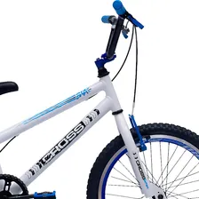 Bicicleta bmx Cross BMX R20 - branco/azul Foto mini 2
