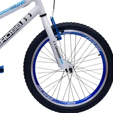 Bicicleta bmx Cross BMX R20 - branco/azul Foto mini 3