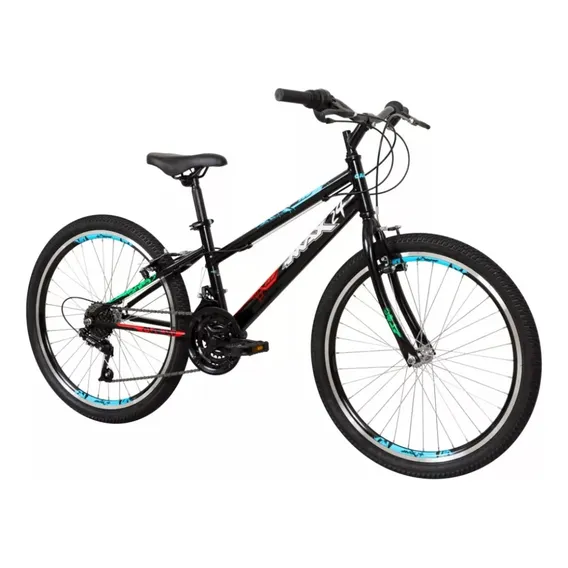 Bicicleta Caloi Max R24 21v Preto Aro 24 Foto 1