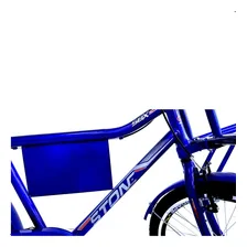 Bicicleta Cargueira Food Bike Aro 26 Azul Stone Bike 2 Bagageiros Foto mini 3
