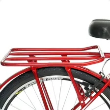Bicicleta Cargueira Food Bike Aro 26 Vermelha Stone Bike 2 Bagageiros Foto mini 2