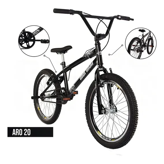 Bicicleta Cross Aro 20 Energy Grafite Mormaii Foto 1