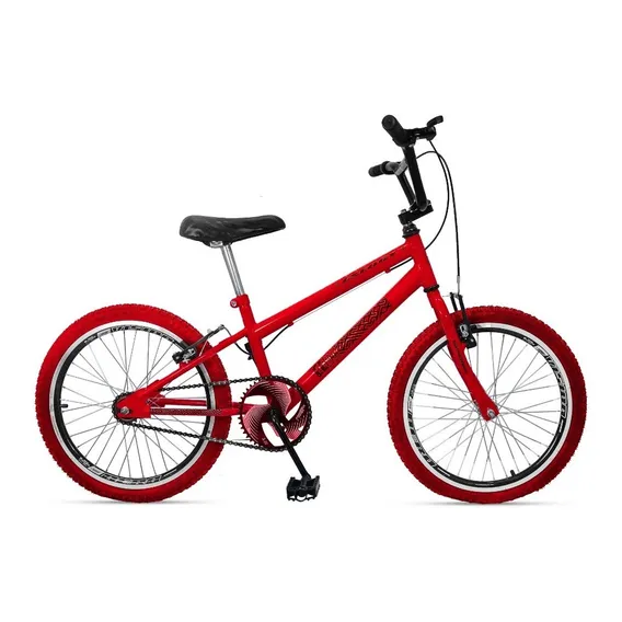 Bicicleta Cross Bmx Criança Aro 20 Free Style Infantil Ello Cor Vermelho Foto 1
