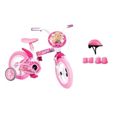 Bicicleta Da Barbie Aro 12 Feminina Com Capacete E Proteo Foto mini 1
