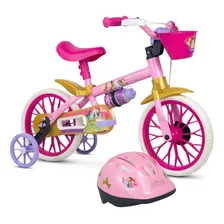 Bicicleta E Capacete Infantil Nathor Aro 12 Princesas Foto  mini 1