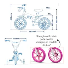 Bicicleta E Capacete Infantil Nathor Aro 12 Princesas Foto mini 4