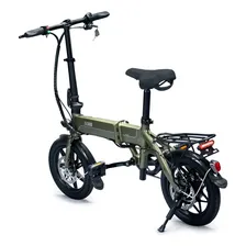 Bicicleta Elétrica E-bike Mini Bateria Lítio 48v 400w F1 Cor Verde Foto mini  2