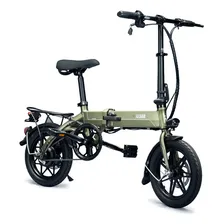 Bicicleta Elétrica E-bike Mini Bateria Lítio 48v 400w F1 Cor Verde Foto  mini 1