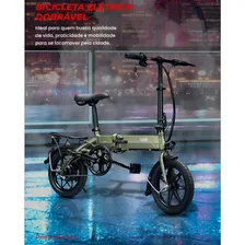 Bicicleta Elétrica E-bike Mini Bateria Lítio 48v 400w F1 Cor Verde Foto mini  3