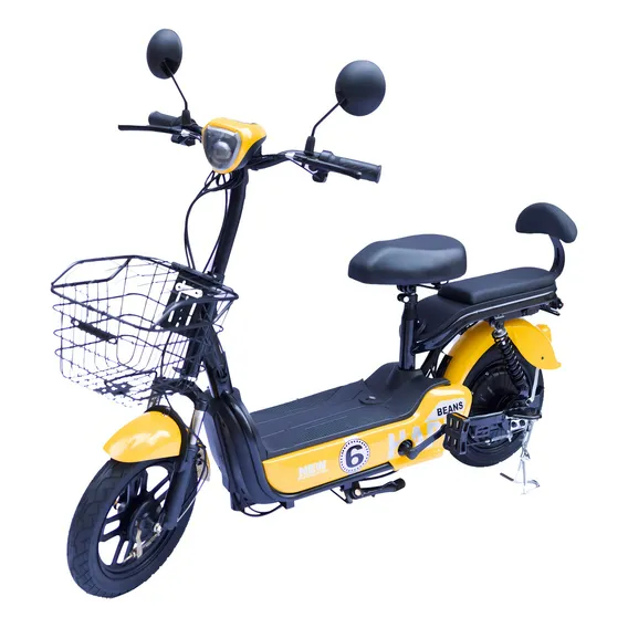 Bicicleta elétrica Scooter bicicleta elétrica cor amarelo 12V Foto 1