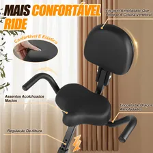 Bicicleta Ergométrica Horizontal Magnética Monitor Portátil Bicicleta Ergométrica Dream Fitness Bicicleta Ergométrica Suporta 120kg 8 Níveis Resistência Foto mini  2